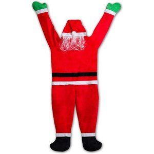 5.5Ft Hanging Santa Claus Suit from on The Gutter Roof, Large